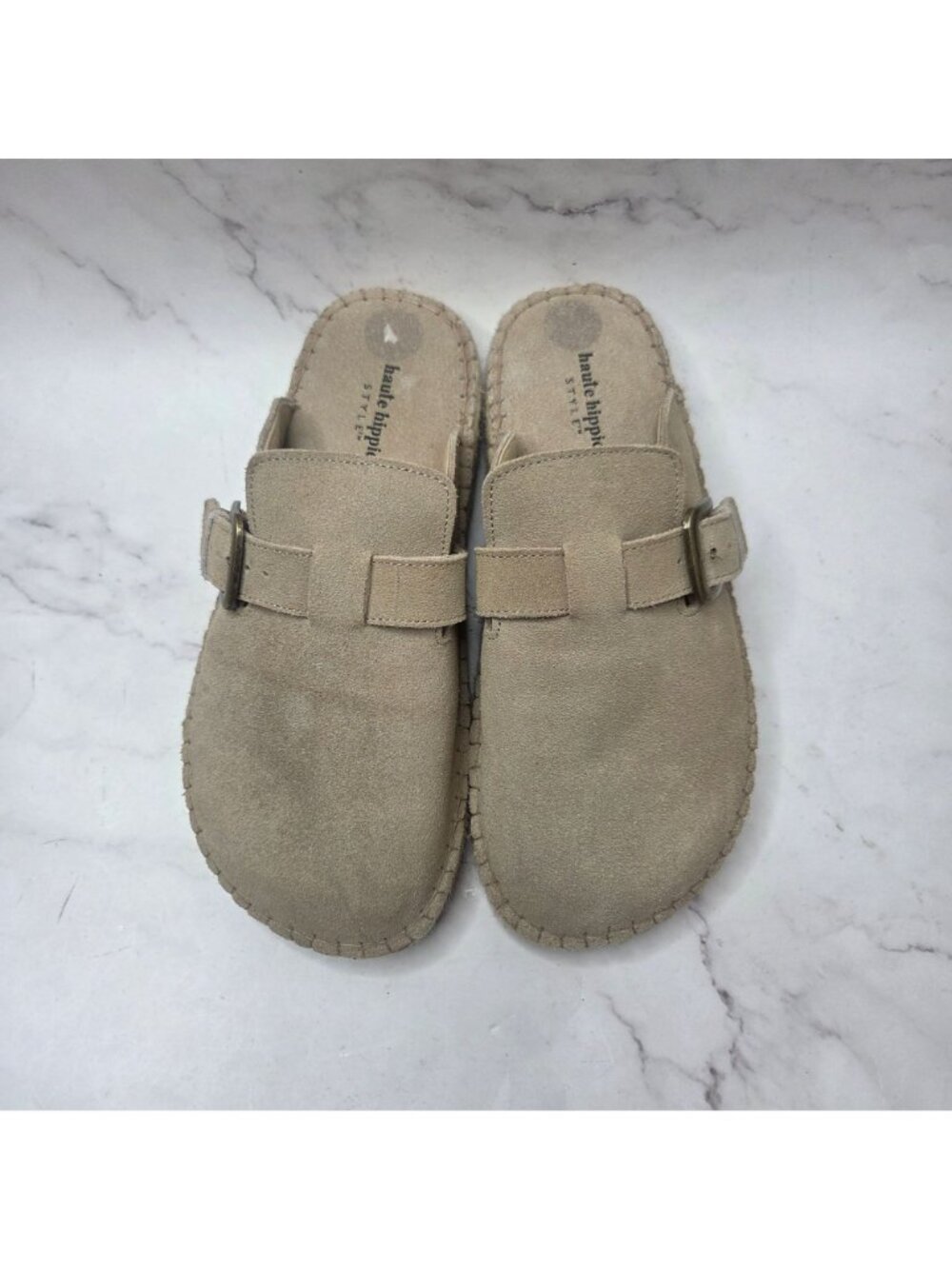 Haute Hippie Style Aria Suede Slip-On Clogs Espadrilles Flats Women's 10 - Picture 3 of 7